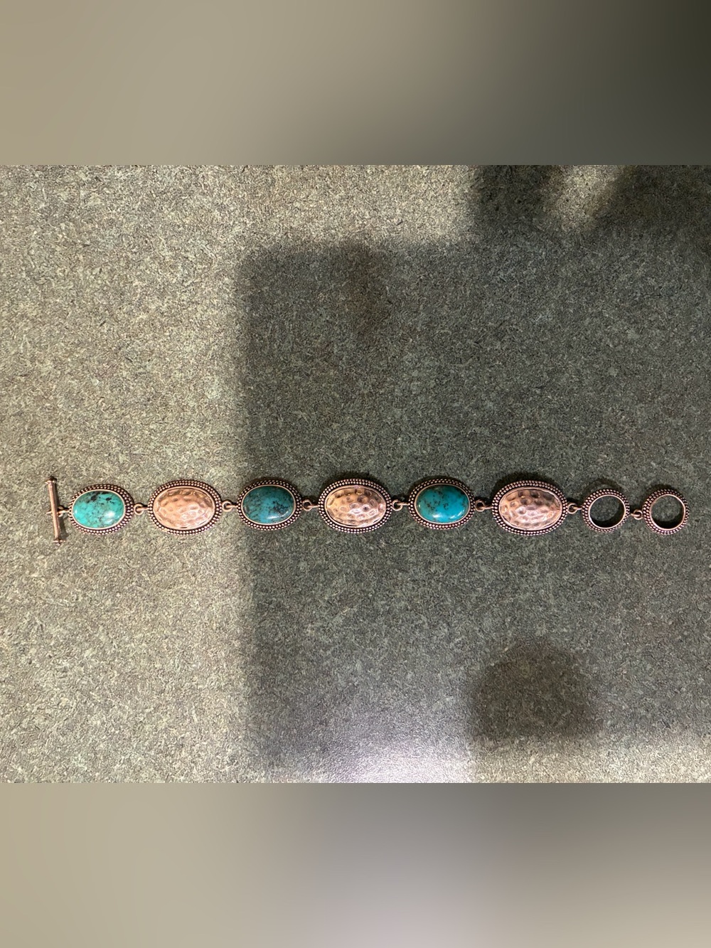 Turquoise 925 Oval Link Bracelet